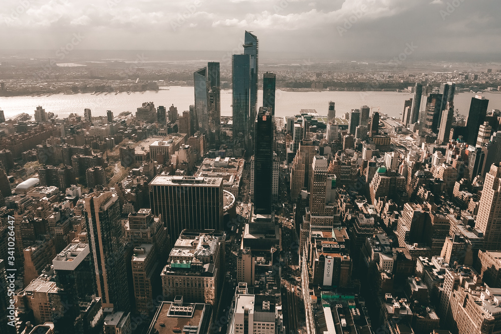 Fototapeta premium New York City, NY, USA - 04/16/2019: Empire State Building view