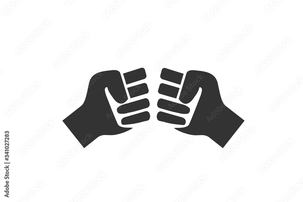 Obraz premium Hands bumping icon vector illustration design.