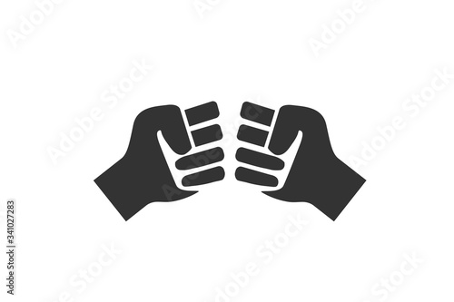 Hands bumping icon vector illustration design.