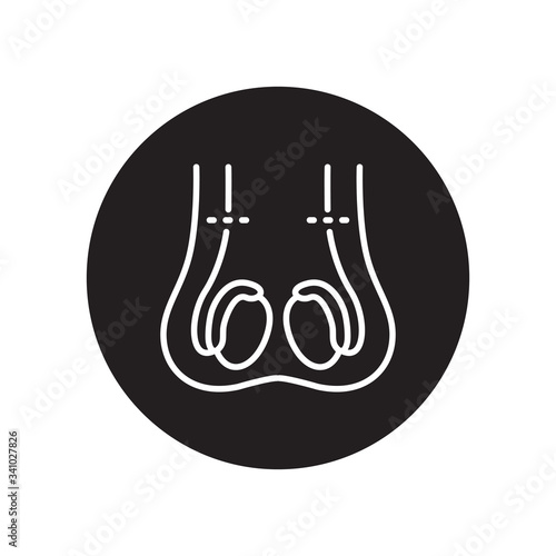 vasectomy line icon, vector illustration