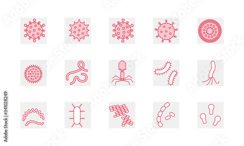 virus shapes Fungus shapes ,corona,covid-19 vector icon