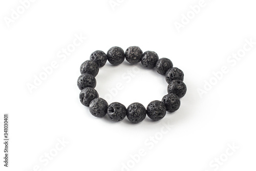 solid lava bracelet on a white background isolate