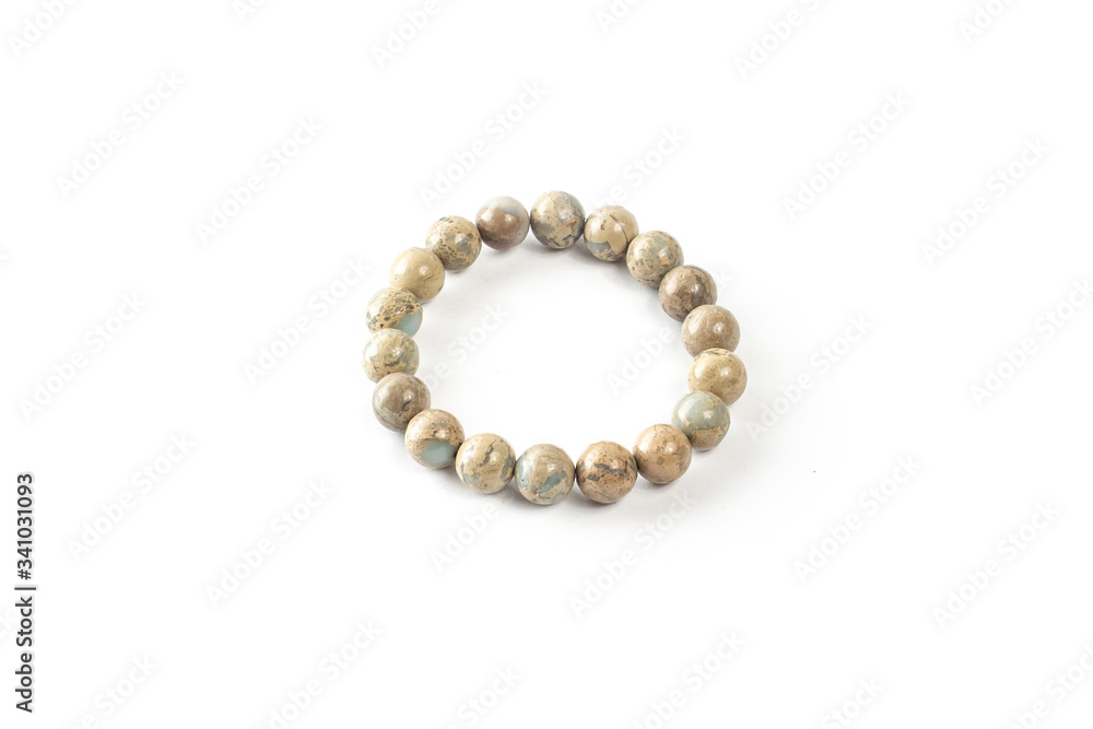jasper bracelet on a white background isolate jasper bracelet on a white background isolate