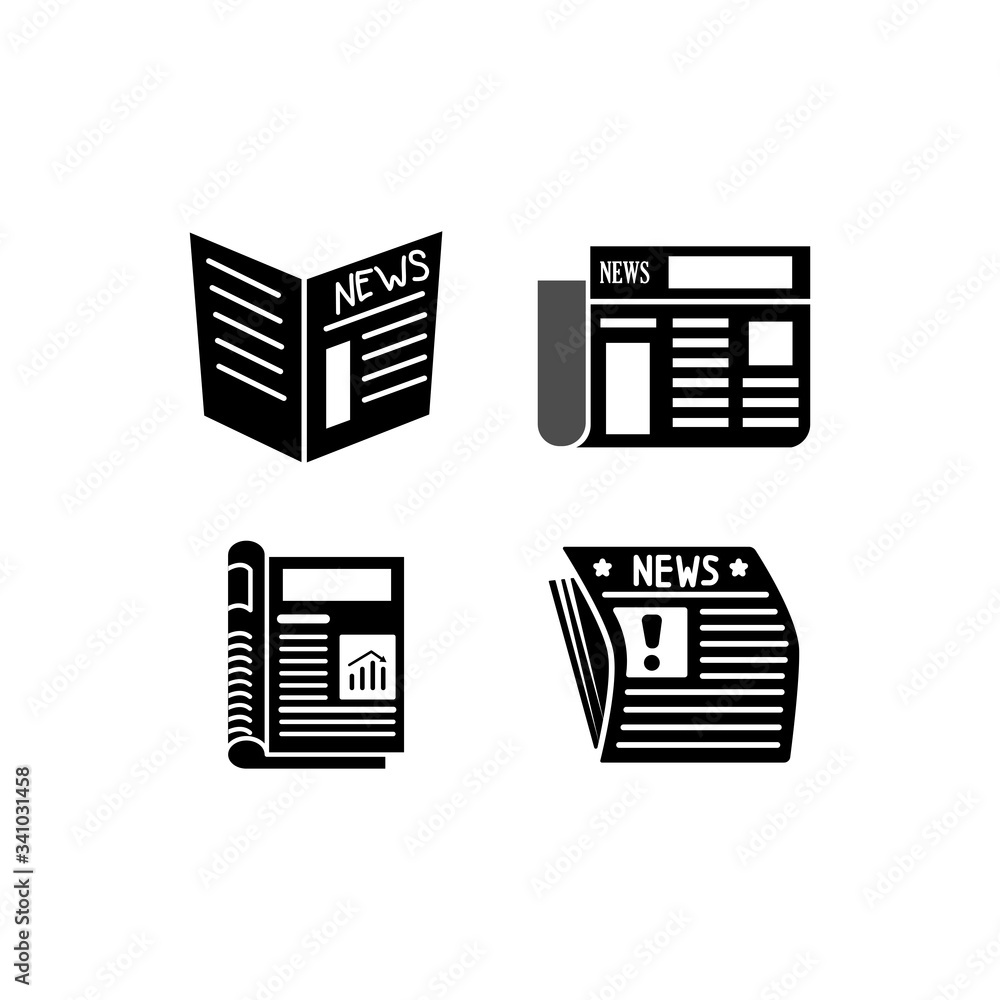 Newspaper vector icon in a trendy flat design Newspaper vector icon in a trendy flat design