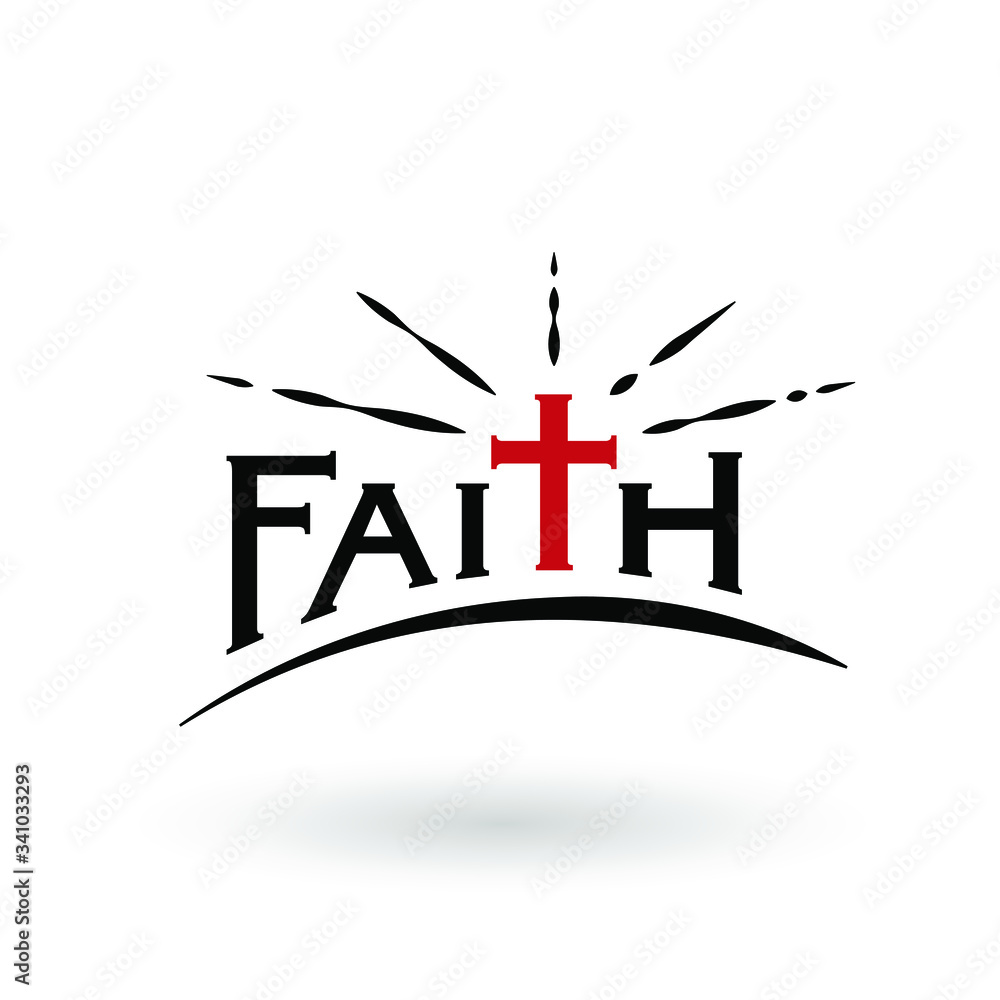 Christian faith symbol. Religious church Cross emblem. Concept ...