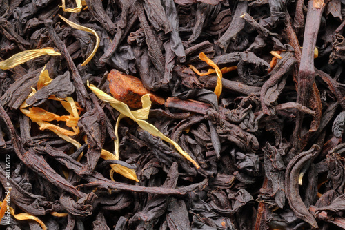 Tło - herbata czarna liściasta
