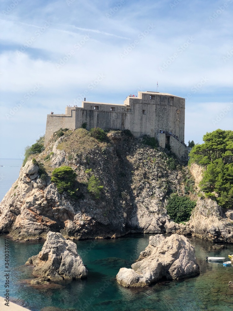 Fort in the coast of Dubrovnik Croatia