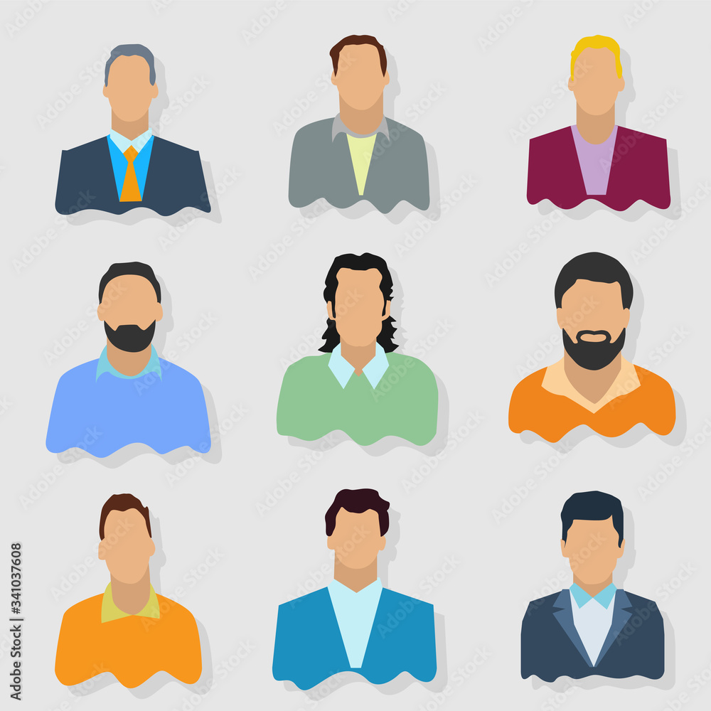 Vector illustration of people, business men and business women avatar icons. Flat design people characters. Vector illustration of people, business men and business women avatar icons. Flat design people characters.