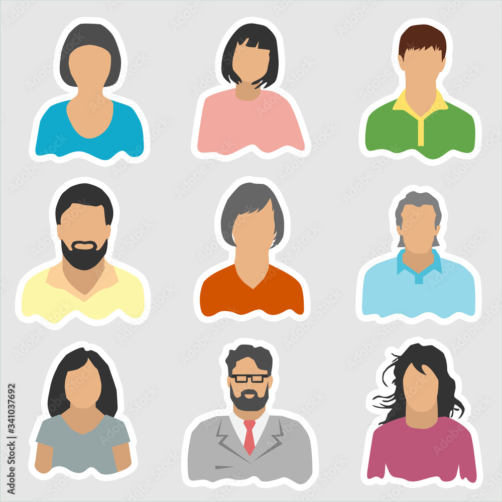 Vector illustration of people, business men and business women avatar icons. Flat design people characters. Vector illustration of people, business men and business women avatar icons. Flat design people characters.