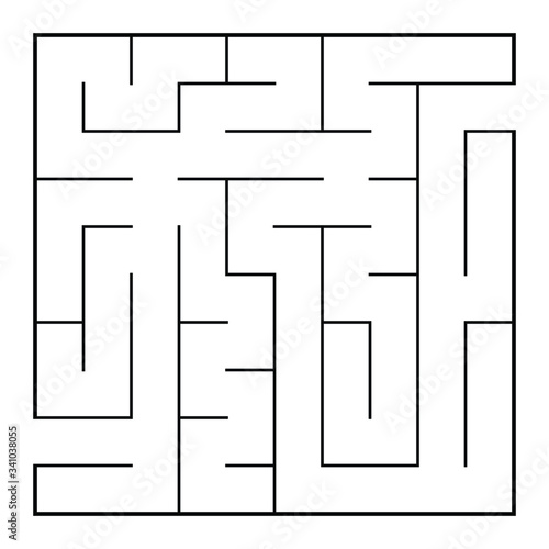 Abstract maze labyrinth with entry and exit