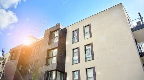 Wallpaper Mural Modern and new apartment building. Multistoried, modern, new and stylish living block of flats. Torontodigital.ca