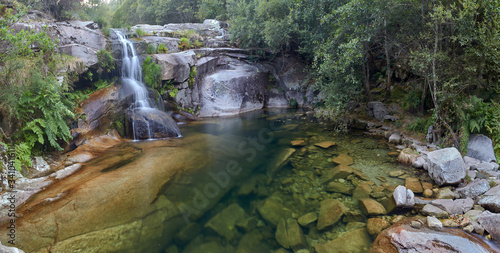 Tableau sur toile Natural pools formed by the Cerves river in the province of Orense, Galicia, Spain