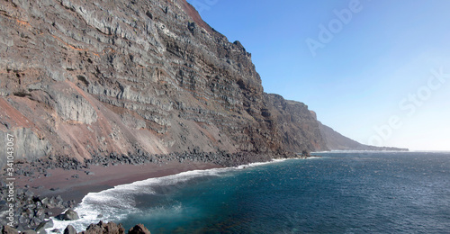 vista general de la playa verodal en el hierro, islas canarias photo