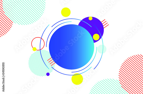 Abstract geometric circle of modern background Vector