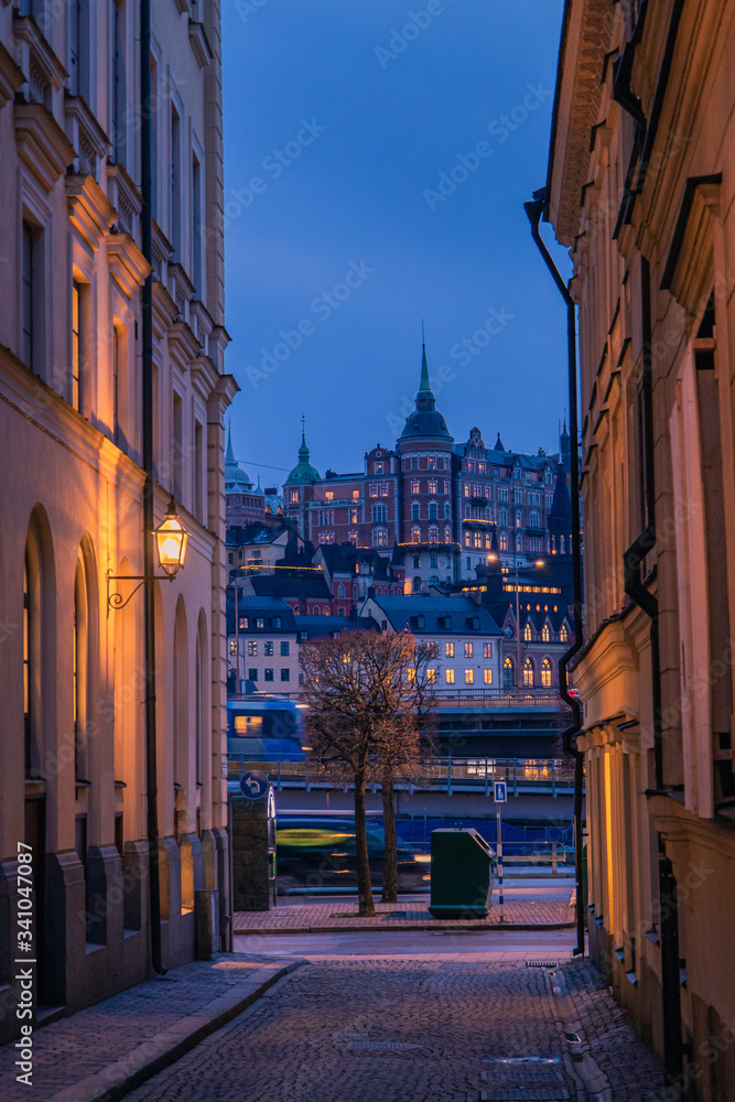 Old stone street of Stockholm Old stone street of Stockholm