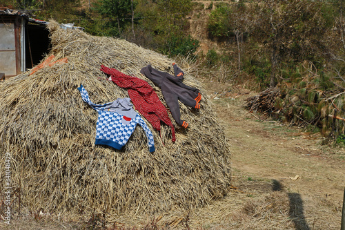 Wallpaper Mural Clothes dry in Nepal Asia Torontodigital.ca