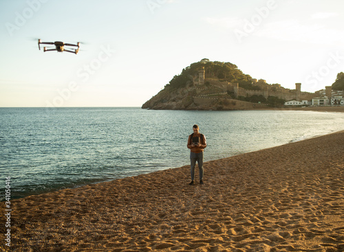 filmmaker shoots on a drone