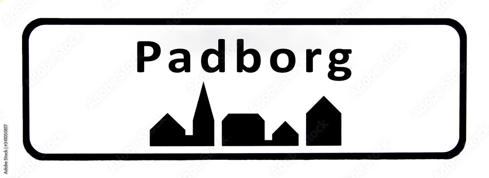 City sign of Padborg City sign of Padborg