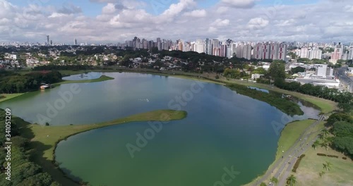 lake of the Parque Barigui, one of the main parks located in the city of Curitiba, Brazil photo