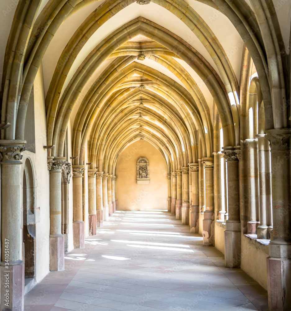 Arcade of the german Gothic Cloister Cathedral