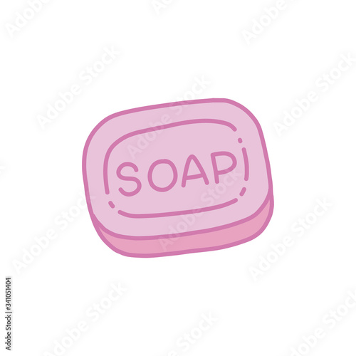soap doodle icon, vector illustration