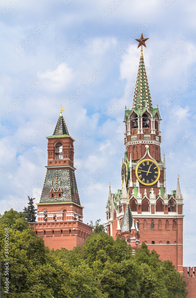 Savior Tower at the Red Square in Moscow, Russia