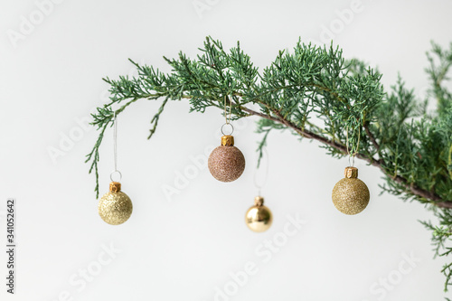 Obraz na plátně Minimal Christmas tree decoration