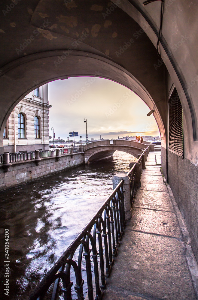 The Arch over the Winter Canal, Saint Petersburg, Russia