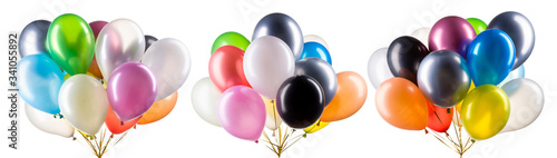 Wallpaper Mural Set of multicolored helium balloons. Element of decorations for party. Torontodigital.ca