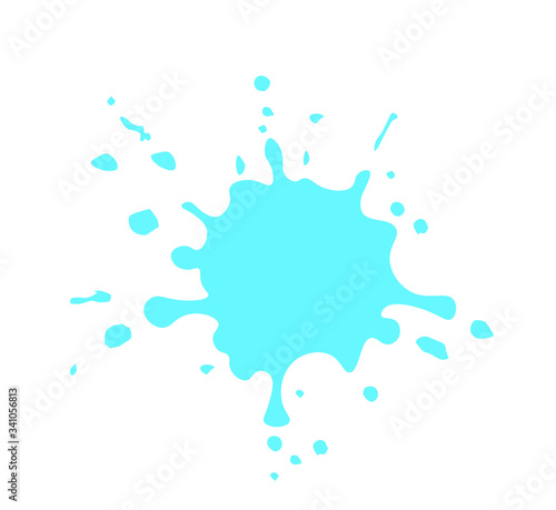 Blue paint splash. vector illustration