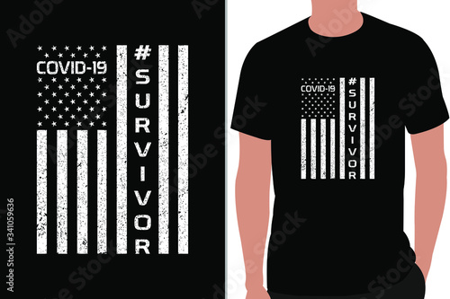 COVID-19 Survivor. Novel Coronavirus T Shirt Vector Design