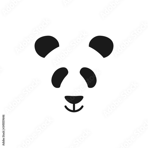 Panda bear vector stock illustration isolated on white background. 