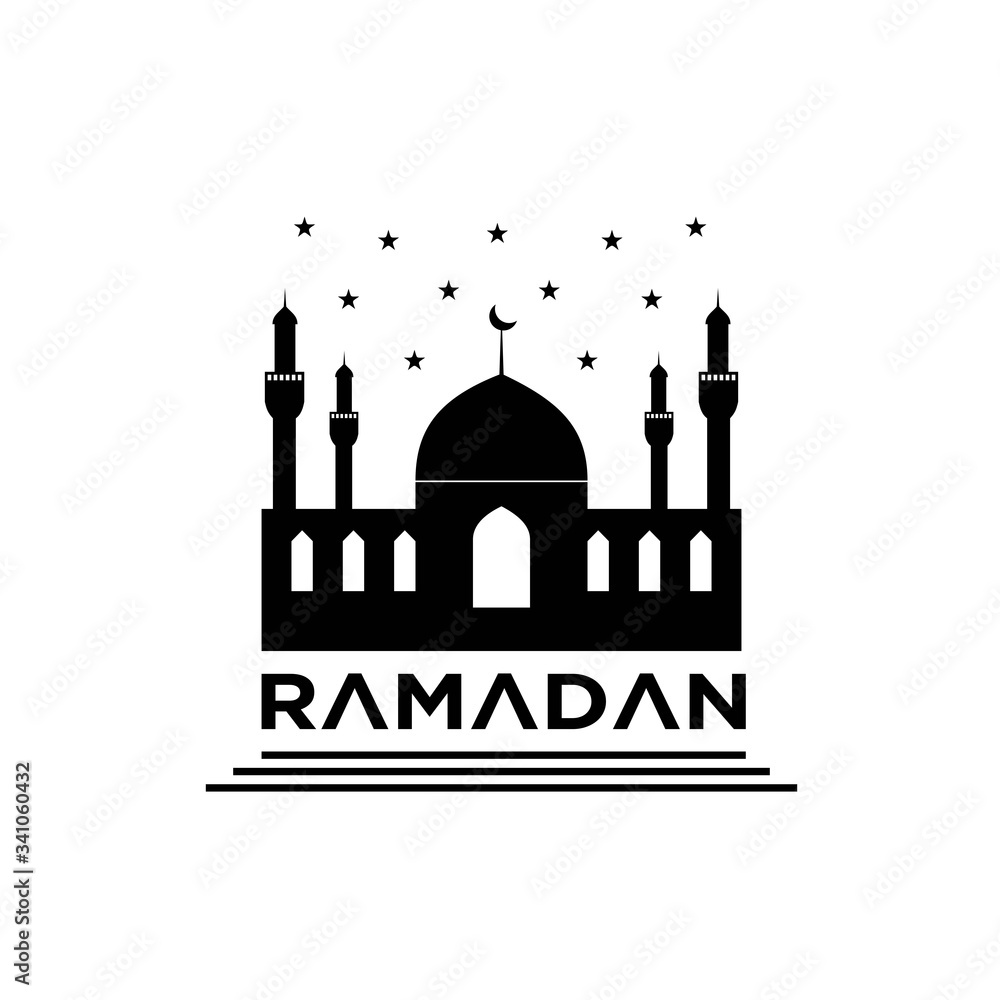 Vector of Ramadan kareem logo design template illustration
