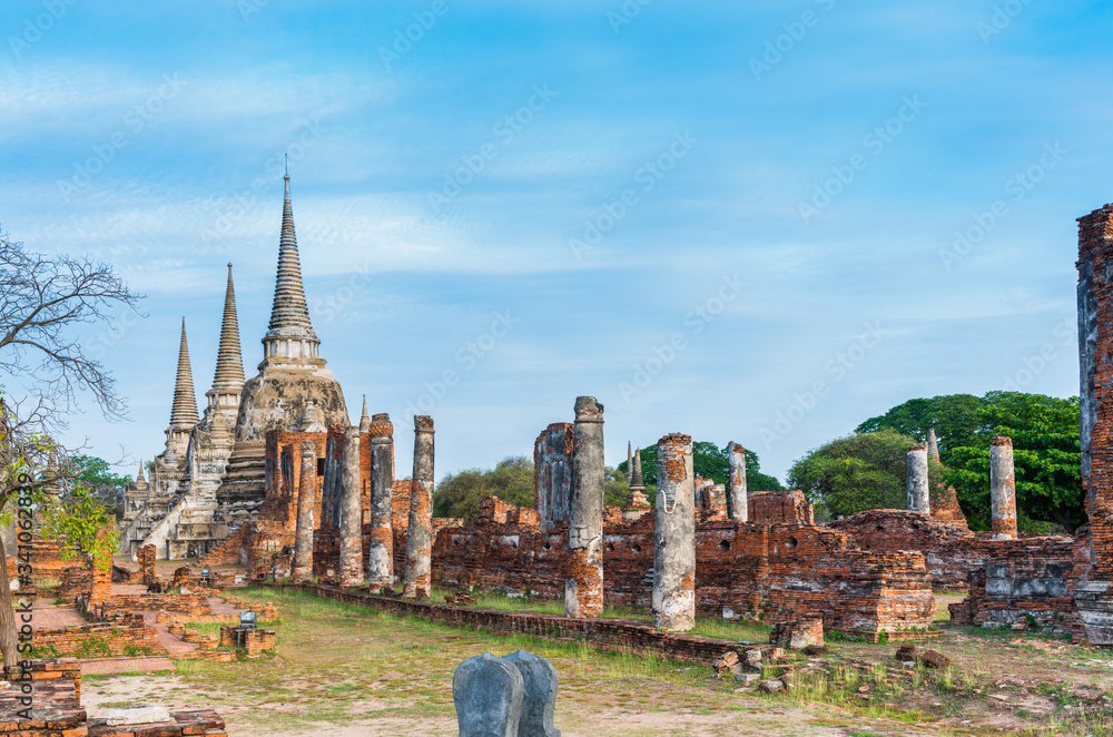 Obraz premium Wat Phra Sri Sanphet at Ayutthaya province, Thailand