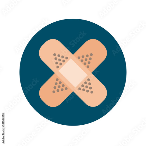 cure bandages block and flat style icon