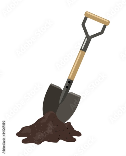 vector shovel in ground