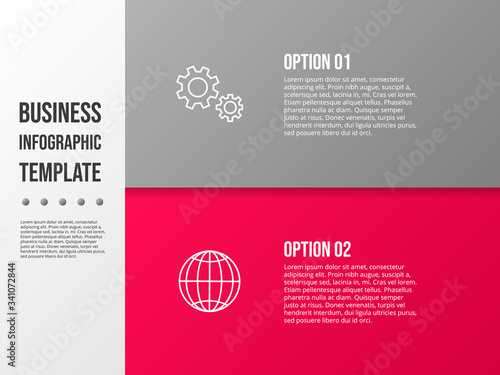 Gray infograph with business icons. Flowchart. Vector