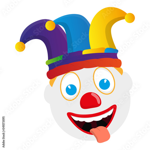 Isolated happy clown