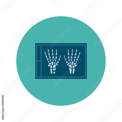 rx medical block and flat style icon