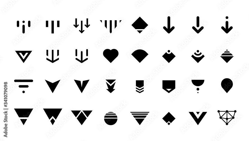 Swipe top down or download icon scroll pictogram set isolated for blogger web ui ux design. Vector black arrow bottom for application and social network website. Eps simple button illustration Swipe top down or download icon scroll pictogram set isolated for blogger web ui ux design. Vector black arrow bottom for application and social network website. Eps simple button illustration