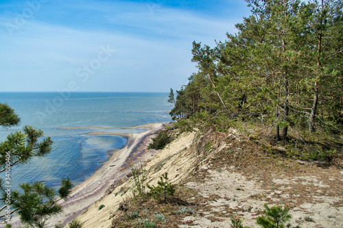 Curonian gulf coast at national park Curonian Spit