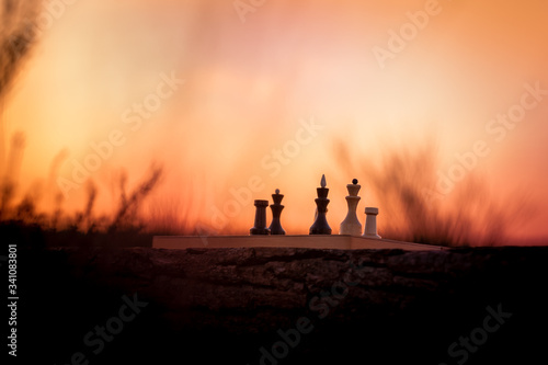 Schachbrett Spiel in der Natur © Worldstailor