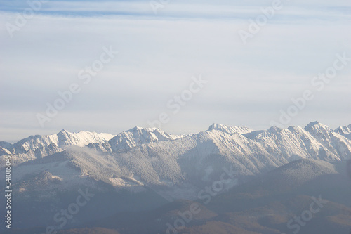 winter mountains in the snow