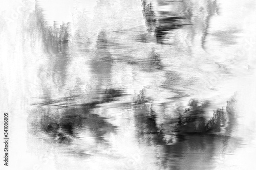 Futuristic, digital glitch background. Monochrome. Shades of black, grey and white.