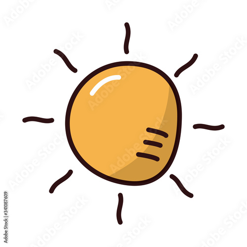 sun summer fill style icon