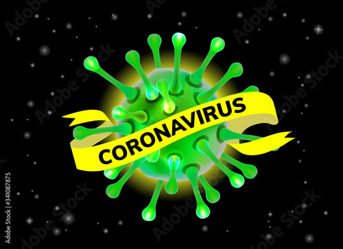 Poster for protection allergy bacteria, medical healthcare, microbiology. Disease germ, pathogenic organism, infectious micro virology. Vector illustration in cartoon style.