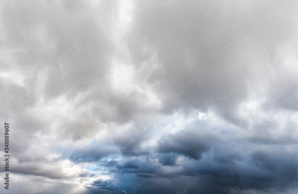 Obraz premium Fantastic dark thunderclouds, sky panorama