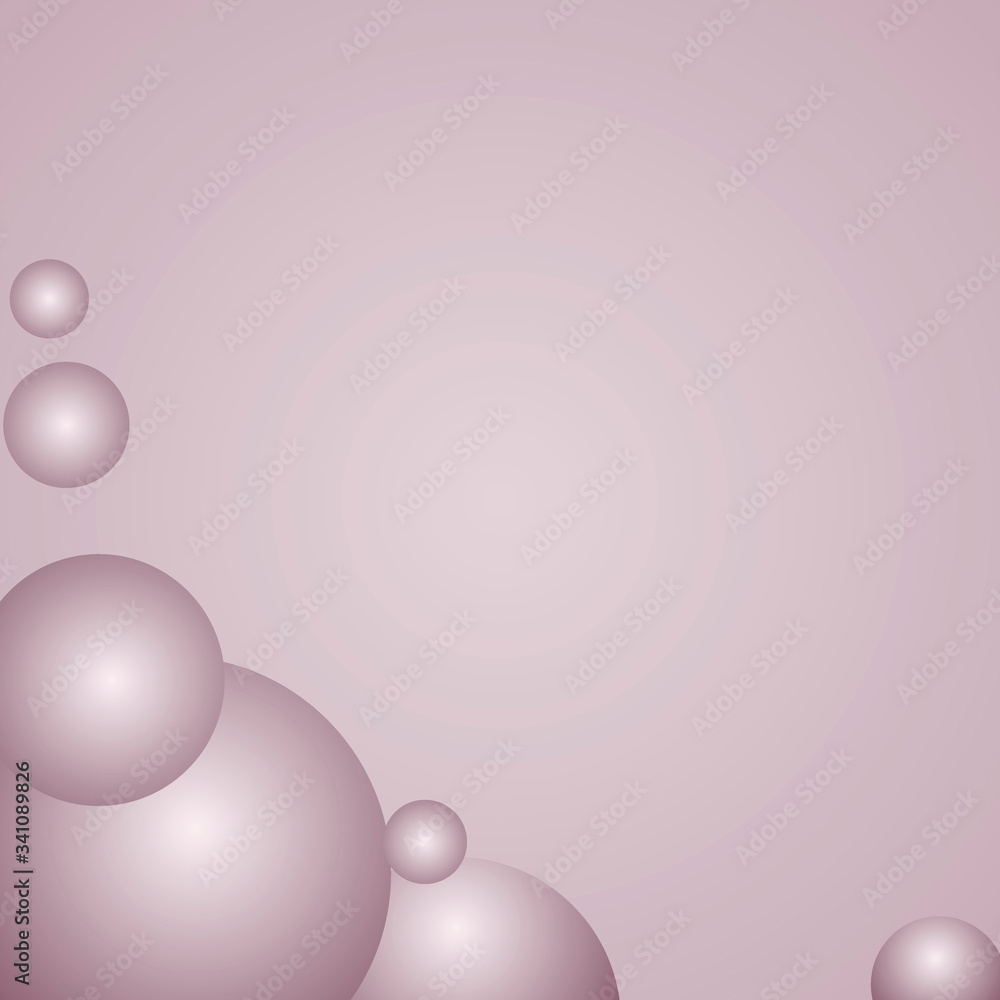 Beautiful purple background with balls in the lower left corner. Vector illustration. Stock Photo. Beautiful purple background with balls in the lower left corner. Vector illustration. Stock Photo.