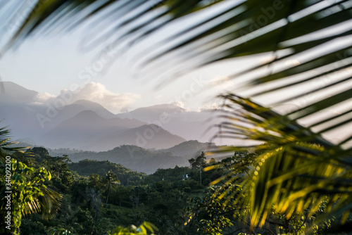 Canvas Print beautiful view of blue mountains in jamaica
