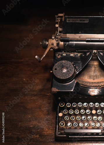Fotografie Antique black typewriter